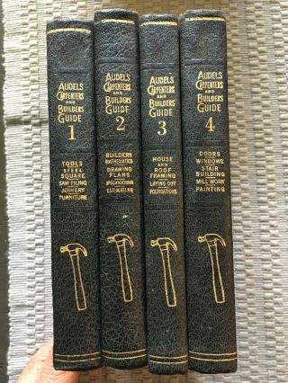 Vintage Audels Carpenters And Builders Guide Volumes 1 - 4 1947 - 1948