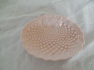 Lovely Vintage Pink Milk Glass Soap Dish