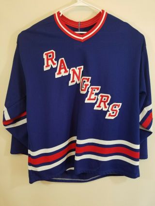 90s Stitched Vintage York Rangers Ccm Maska Jersey Xl