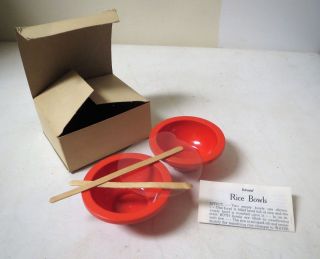 Vintage 1960s Adams Magic Trick Rice Bowls