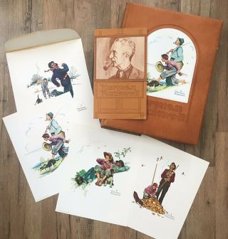 Norman Rockwell America Limited Edition Leather Book With Inserts