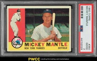 1960 Topps Mickey Mantle 350 Psa 2 Gd (pwcc)