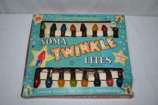 Vintage Noma C7 Twinkle Lites 15 Light Set