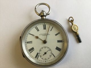 Antique Silver Pocket Watch J B Yabsley London