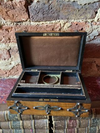 Antique 19th Century Victorian Gothic Jewellery Box Work 3