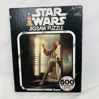 Vintag 1977 Star Wars Luke Skywalker Princess Leia 500 Pc Jigsaw Puzzle Complete