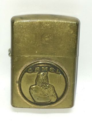Vintage Camel Brass Lighter Zippo Tuxedo Joe 1932 - 1992 60th Anniversary