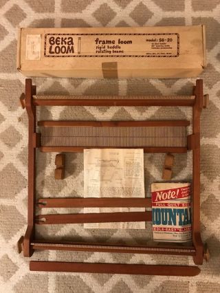 Vintage Wood Beka Frame Loom Sg - 20 Complete W/ Box & Instructions All Teeth