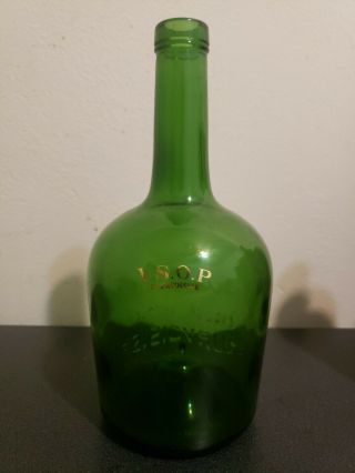 Vintage Courvoisier Green Liquor Bottle Cognac France Vsop 70 