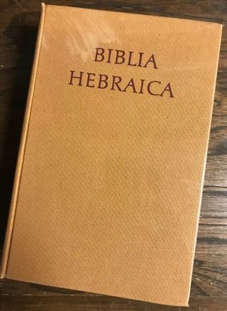 Rudolf Kittel Biblia Hebraica Judaica 1968 Jewish Scripture Text