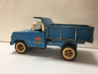 Rare Vintage 1964 Tonka Hydraulic Dump Truck No.  520 Blue 2