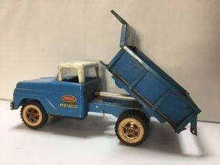 Rare Vintage 1964 Tonka Hydraulic Dump Truck No.  520 Blue 3