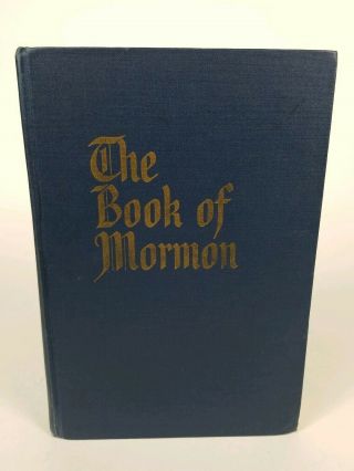 Vintage Book Of Mormon Large Print Hard Cover Blue Lds Scripture,  1962,
