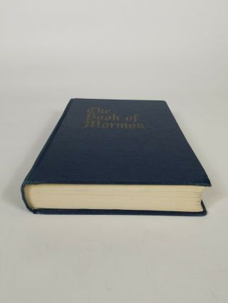 Vintage Book of Mormon Large Print Hard Cover Blue LDS Scripture,  1962, 3