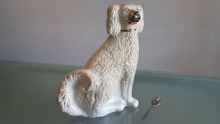 Antique Staffordshire Dog.  (c1900) Large And In.  32cm H.