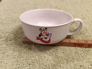 Kelloggs Tony The Tiger Cereal Bowl Frosted Flakes White Ceramic 1999 Vintage