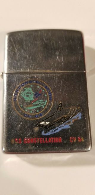 Uss Constellation Cv 64 Navy Lighter Zippo Silver Colorful