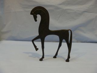 Vintage Etruscan Bronze/brass Trojan Horse Sculpture Frederick Weinberg Style