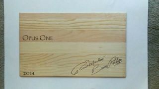 Opus One 2014 Wood Wine Box Vintage Lid Only