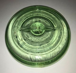 Vintage Apple Green Atlas E - Z Seal Ball Wire Bail Top Canning Jar Glass Lid Only