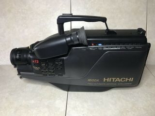 Vintage Hitachi 1600a Vhs Video Camera Recorder For Movies 9.  6 Volt