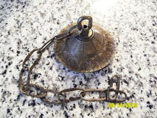 4.  5 " Diameter Vintage Brass Bronze Ceiling Cap Canopy Chain Lamp Chandelier Part