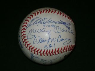 Mickey Mantle / Ted Williams 11 Signed / Autographed 500 Home Run Baseball Jsa