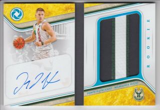 2018 - 19 Panini Opulence Donte Divincenzo Rc Patch Auto Book Nameplate 02/10