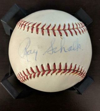 Ray Schalk Signed American League Baseball Jsa 1919 Chicago Black Sox