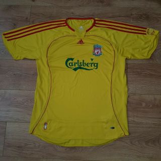 Liverpool Fc Vintage Jersey Shirt 2006/2007 Adidas Away Yellow Mens Size Xl