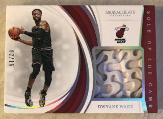 2018 - 19 Immaculate Dwayne Wade Sole Of The Game Sneaker Shoe Relic ’d 2/16 Fotl