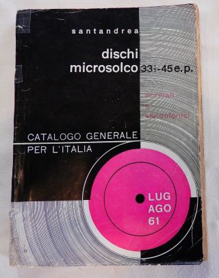 Santandrea - Dischi Microsolco - Catalogo Generale Per L 