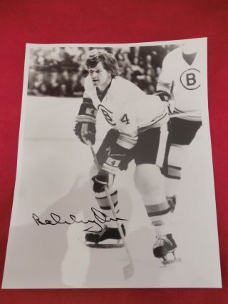 Vintage Bobby Orr Autographed 8 X 10 Black & White Glossy Photo Boston Bruins