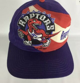 Vintage Nba Toronto Raptors 1994 Big Logo Swoosh Vintage Snapback Hat 90 