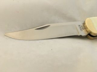 Vintage 4 Dot Buck 110 Knife 1981 - 86 Ebony Usa Factory Blade & Polish