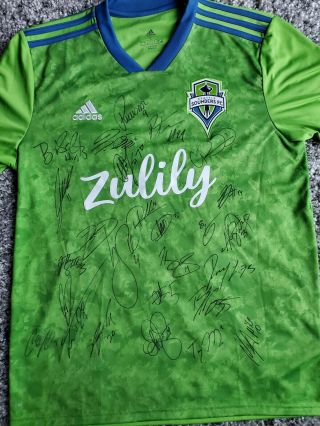 2019 Seattle Sounders Fc Team Signed Jersey Mls Cup Champs Morris Frei Ruidiaz