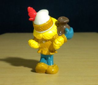 Smurfs 20167 Indian Smurfette Vintage Smurf Figure Rare PVC Toy Figurine Peyo HK 2