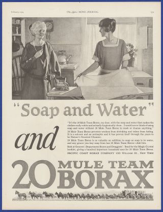 Vintage 1924 20 Mule Team Borax Soap Wash Day 20 