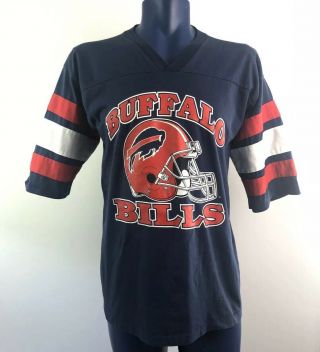Vintage Buffalo Bills T Shirt Mens L Jersey Style Big Logo Single Stitch Usa