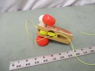 Vintage Fisher Price Pull Toy Seal 694 yellow ball Suzie Sea Lion wood balancing 3