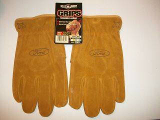 Branded Ford,  Wells Lamont Xl Premium Cowhide Leather Work Gloves Grips