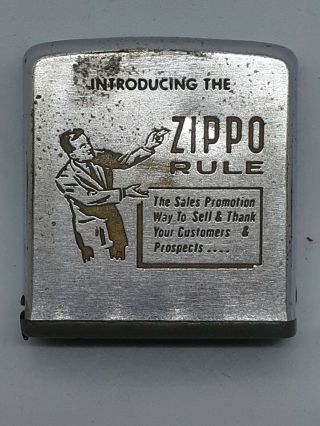 Zippo Rule Pocket Measuring Tape - Advertising Zippo - Introduction F