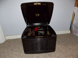 Vintage Rca Victor Victrola " Bakelite " Phonograph / Record Player Model 45 Ey 3