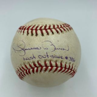 Mariano Rivera Signed Final Out Of 386th Save Game Baseball Jsa Steiner