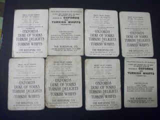 CIGARETTE TOBACCO CARDS KHEDIVAL OXFORDS TURKISH PRIZE FIGHT SERIES 1910 2