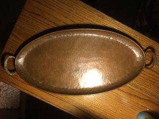 Gustav Stickley Signed Hammered Copper Tray No.  355,  Cond.