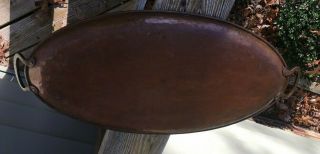 GUSTAV STICKLEY Signed hammered copper tray No.  355,  cond. 3