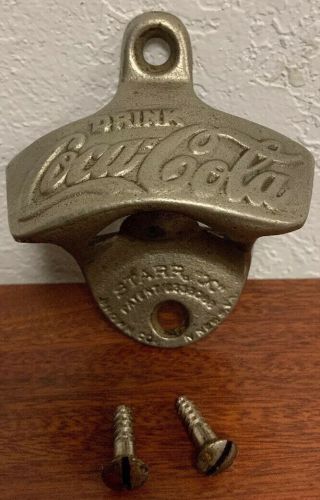 Vintage Starr " X " Coca Cola Wall Mount 52 Bottle Opener U.  S.  A.  Brown Mfg.  Co.
