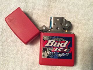 Zippo Lighter Bud Ice Budweiser Tin Case Unfired