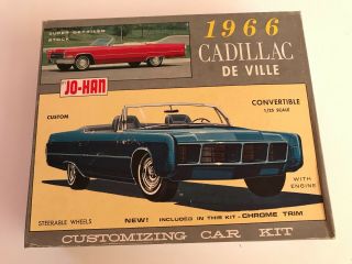 Vintage J0han 1/25 Scale 1966 Cadillac De Ville Convertible Model Kit